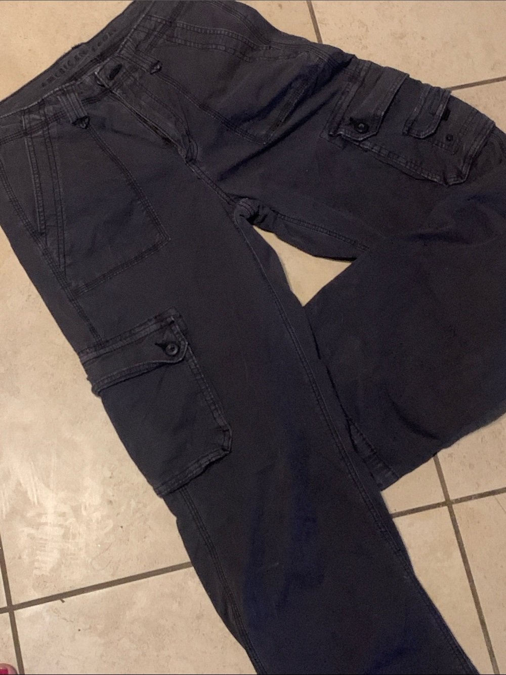 American Eagle Outfitters Womens  Cargo Pants in Dark Gray